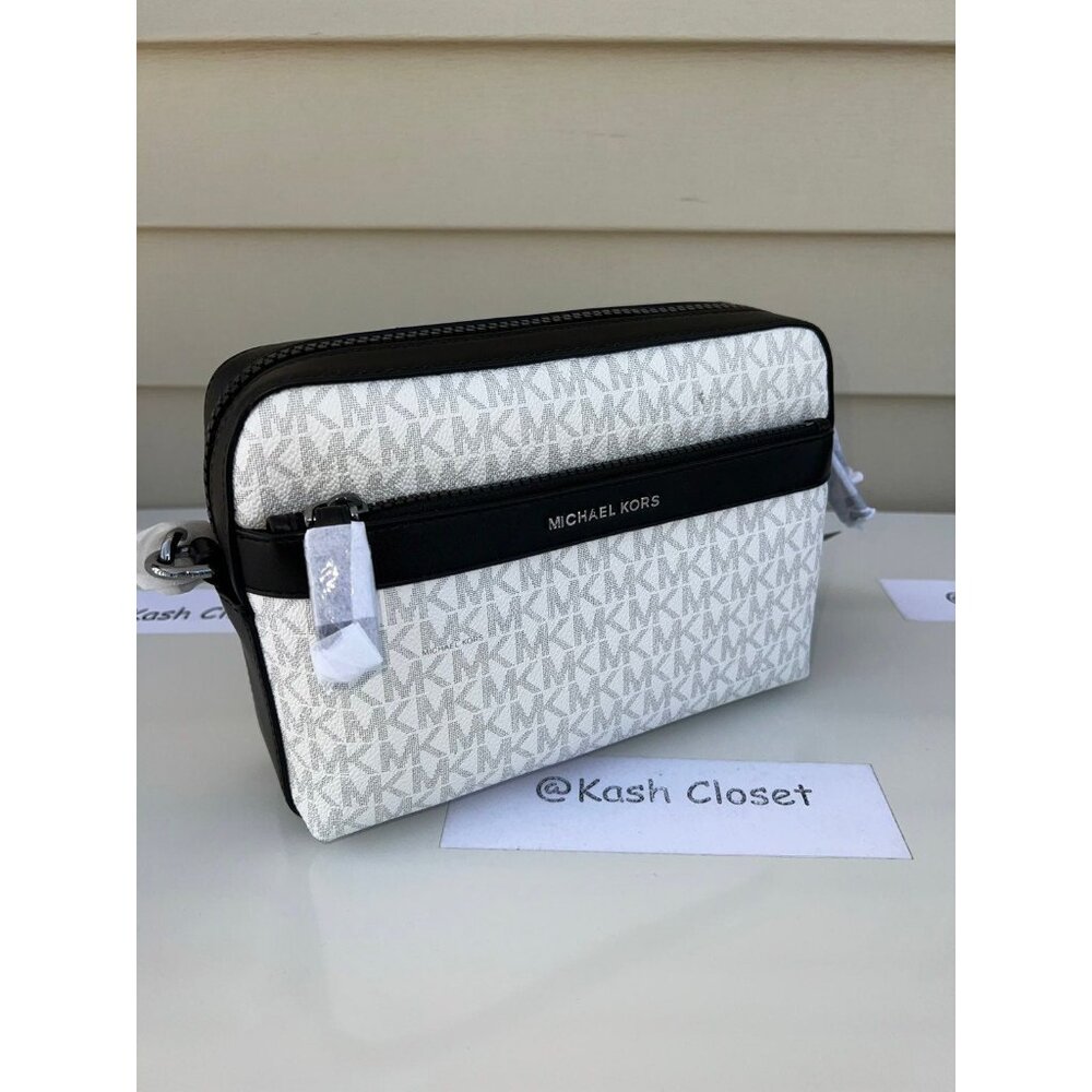 Michael Kors crossbody cooper unisex utility bag bright white